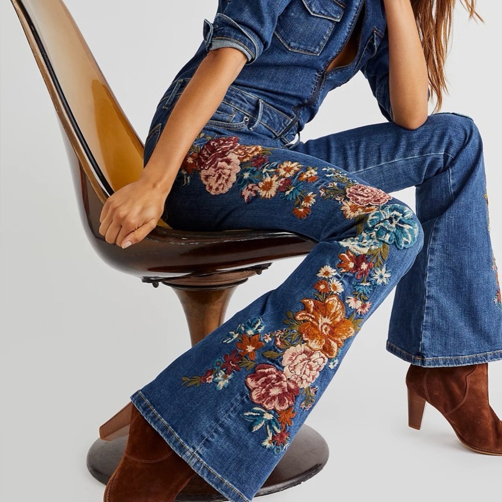 Free People x Driftwood Embroidered Jumpsuit